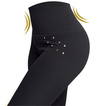 Load image into Gallery viewer, High Waist Zipper and Button Leggings