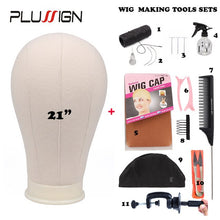 Load image into Gallery viewer, 10 Piece Wig Making Kit Block Mannequin Head With Stand
