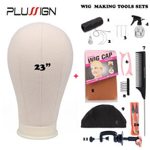 Load image into Gallery viewer, 10 Piece Wig Making Kit Block Mannequin Head With Stand