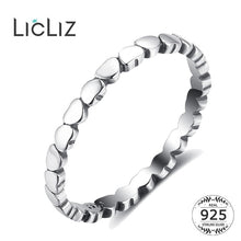 Load image into Gallery viewer, LicLiz 2020 Simple 925 Sterling Silver V Shape Rings for Women Heart Star Leaf Braided Band Silver Jewelry Joyas de Plata LR0470