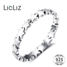 Load image into Gallery viewer, LicLiz 2020 Simple 925 Sterling Silver V Shape Rings for Women Heart Star Leaf Braided Band Silver Jewelry Joyas de Plata LR0470
