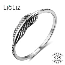 Load image into Gallery viewer, LicLiz 2020 Simple 925 Sterling Silver V Shape Rings for Women Heart Star Leaf Braided Band Silver Jewelry Joyas de Plata LR0470
