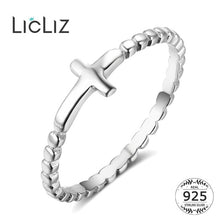 Load image into Gallery viewer, LicLiz 2020 Simple 925 Sterling Silver V Shape Rings for Women Heart Star Leaf Braided Band Silver Jewelry Joyas de Plata LR0470