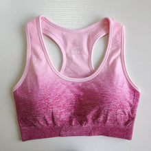 Load image into Gallery viewer, Sports Bra Top Fitness Running Gym Bra, Ombre Seamless Sports Bra, Fitness Clothing, Yoga Push Up High Impact Bra