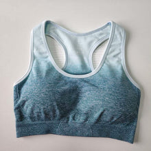 Load image into Gallery viewer, Sports Bra Top Fitness Running Gym Bra, Ombre Seamless Sports Bra, Fitness Clothing, Yoga Push Up High Impact Bra