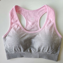 Load image into Gallery viewer, Sports Bra Top Fitness Running Gym Bra, Ombre Seamless Sports Bra, Fitness Clothing, Yoga Push Up High Impact Bra