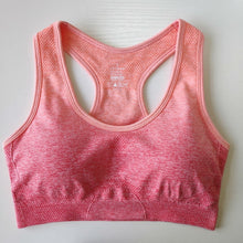 Load image into Gallery viewer, Sports Bra Top Fitness Running Gym Bra, Ombre Seamless Sports Bra, Fitness Clothing, Yoga Push Up High Impact Bra