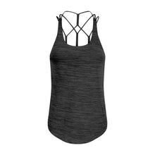 Load image into Gallery viewer, Yoga Vest 2 in 1 Crisscross Yoga Gym Tank Tops with Inside Bra, Loose Fit Soft Workout Fitness Vest