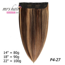 Load image into Gallery viewer, Clip on Human Hair Extensions, Straight Natural Hair On Hairpins, Various Colors Available Black, Brown, Blonde Hair 14&quot; 18&quot; 22&quot;
