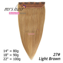 Load image into Gallery viewer, Clip on Human Hair Extensions, Straight Natural Hair On Hairpins, Various Colors Available Black, Brown, Blonde Hair 14&quot; 18&quot; 22&quot;
