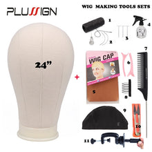 Load image into Gallery viewer, 10 Piece Wig Making Kit Block Mannequin Head With Stand
