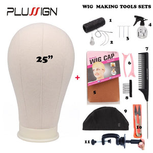 10 Piece Wig Making Kit Block Mannequin Head With Stand