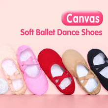 Load image into Gallery viewer, Dance Canvas Slippers - Soft Sole Ballet Shoes
