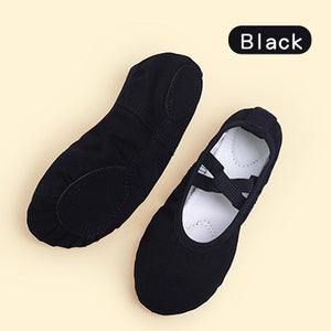 Dance Canvas Slippers - Soft Sole Ballet Shoes