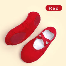 Load image into Gallery viewer, Dance Canvas Slippers - Soft Sole Ballet Shoes
