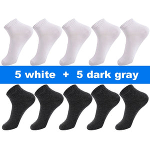 10 Pair Socks - High Quality Cotton Ankle Socks