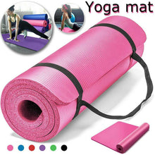 Load image into Gallery viewer, Thick Non-slip Folding Gym Fitness Pilates Yoga Non-skid Floor Mat with Strap
