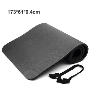 Thick Non-slip Folding Gym Fitness Pilates Yoga Non-skid Floor Mat with Strap