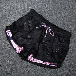 Yoga Shorts and Tops, Women Fitness Spandex Neon Elastic Band Running Workout Shorts, Ladies Gym Sport Shorts and Tops