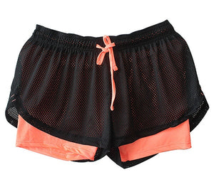 Yoga Shorts and Tops, Women Fitness Spandex Neon Elastic Band Running Workout Shorts, Ladies Gym Sport Shorts and Tops