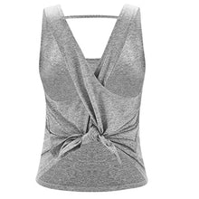 Load image into Gallery viewer, Yoga Vest, Sports Tank Top, Women Sleeveless Cross Gym Top, Athletic Fitness Workout Vest
