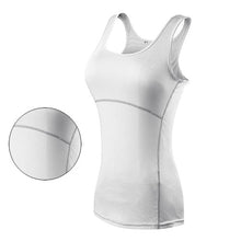 Load image into Gallery viewer, Yoga Gym Sportswear Vest, Fitness tight woman clothing Sleeveless Running shirt Quick Dry White Yoga Tank Top
