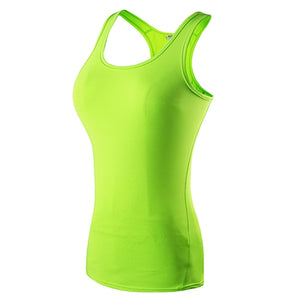 Yoga Gym Sportswear Vest, Fitness tight woman clothing Sleeveless Running shirt Quick Dry White Yoga Tank Top