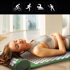 Acupressure Massage Yoga Mat with Pillow