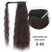 Load image into Gallery viewer, Long Synthetic Hairpiece Wrap on Clip Ponytail Hair Extensions
