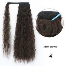 Load image into Gallery viewer, Long Synthetic Hairpiece Wrap on Clip Ponytail Hair Extensions
