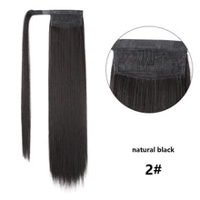 Load image into Gallery viewer, Long Synthetic Hairpiece Wrap on Clip Ponytail Hair Extensions
