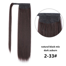 Load image into Gallery viewer, Long Synthetic Hairpiece Wrap on Clip Ponytail Hair Extensions
