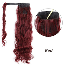 Load image into Gallery viewer, Long Synthetic Hairpiece Wrap on Clip Ponytail Hair Extensions
