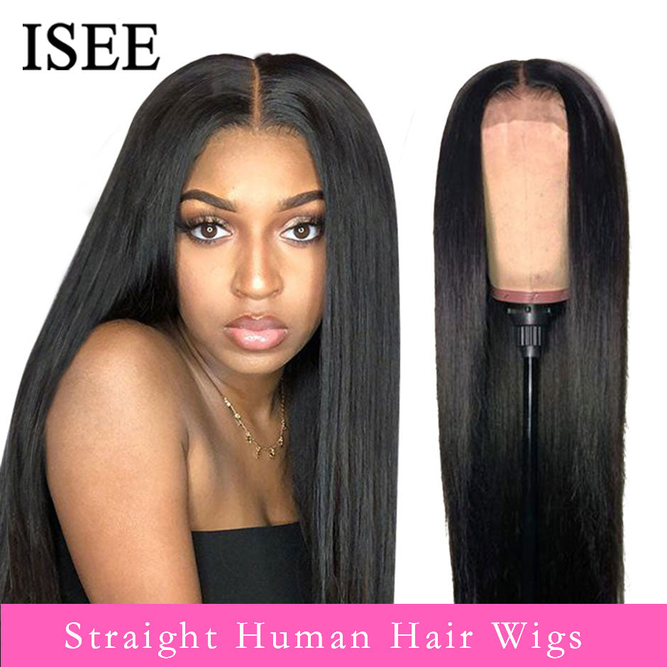 Straight Lace Front Human Hair Wigs For Women, Malaysian Human Hair