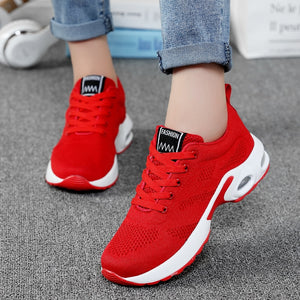 Air Cushion Breathable Ladies Platform Trainers