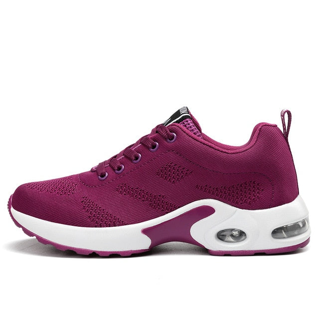 Air Cushion Breathable Ladies Platform Trainers