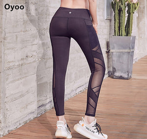 Various Colours High Rise Mesh Yoga Pants With Pockets. Stretch Push Up Running Gym Fitness Sport Tights Leggings for Women