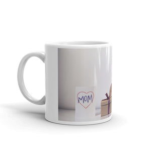 White glossy mug