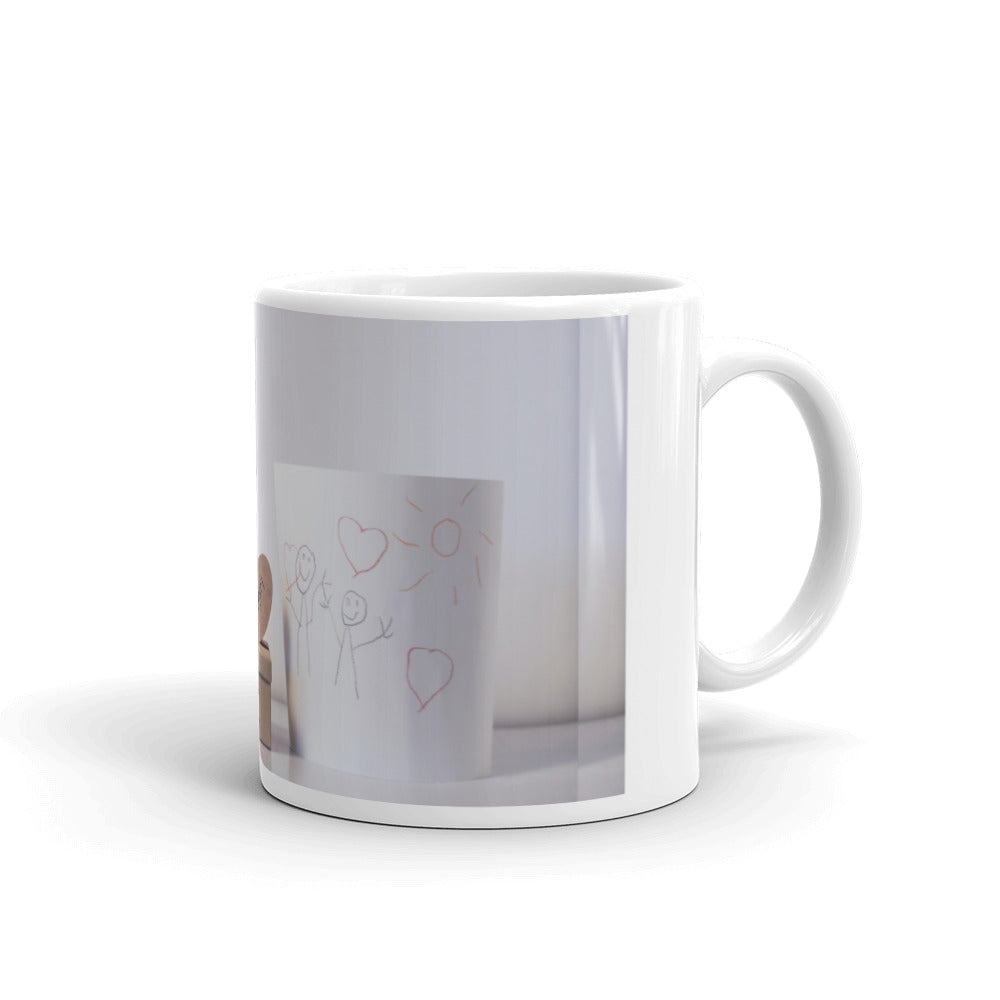 White glossy mug