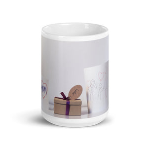 White glossy mug