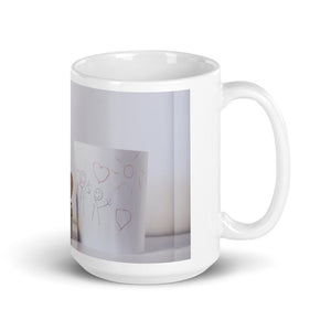 White glossy mug